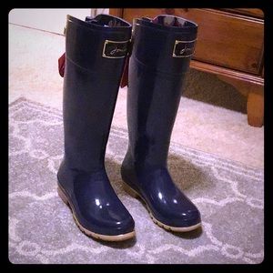 Joules Navy Evedon tall rain boot